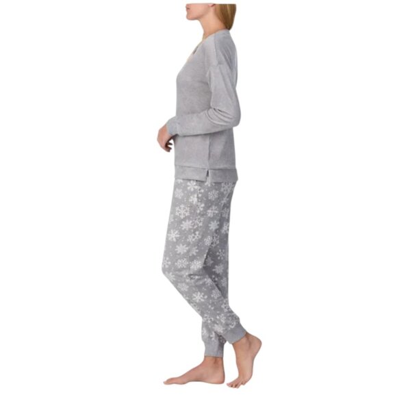 NWOT Nautica Henley Silky Fleece PJ Set | Grey - Picture 3 of 8